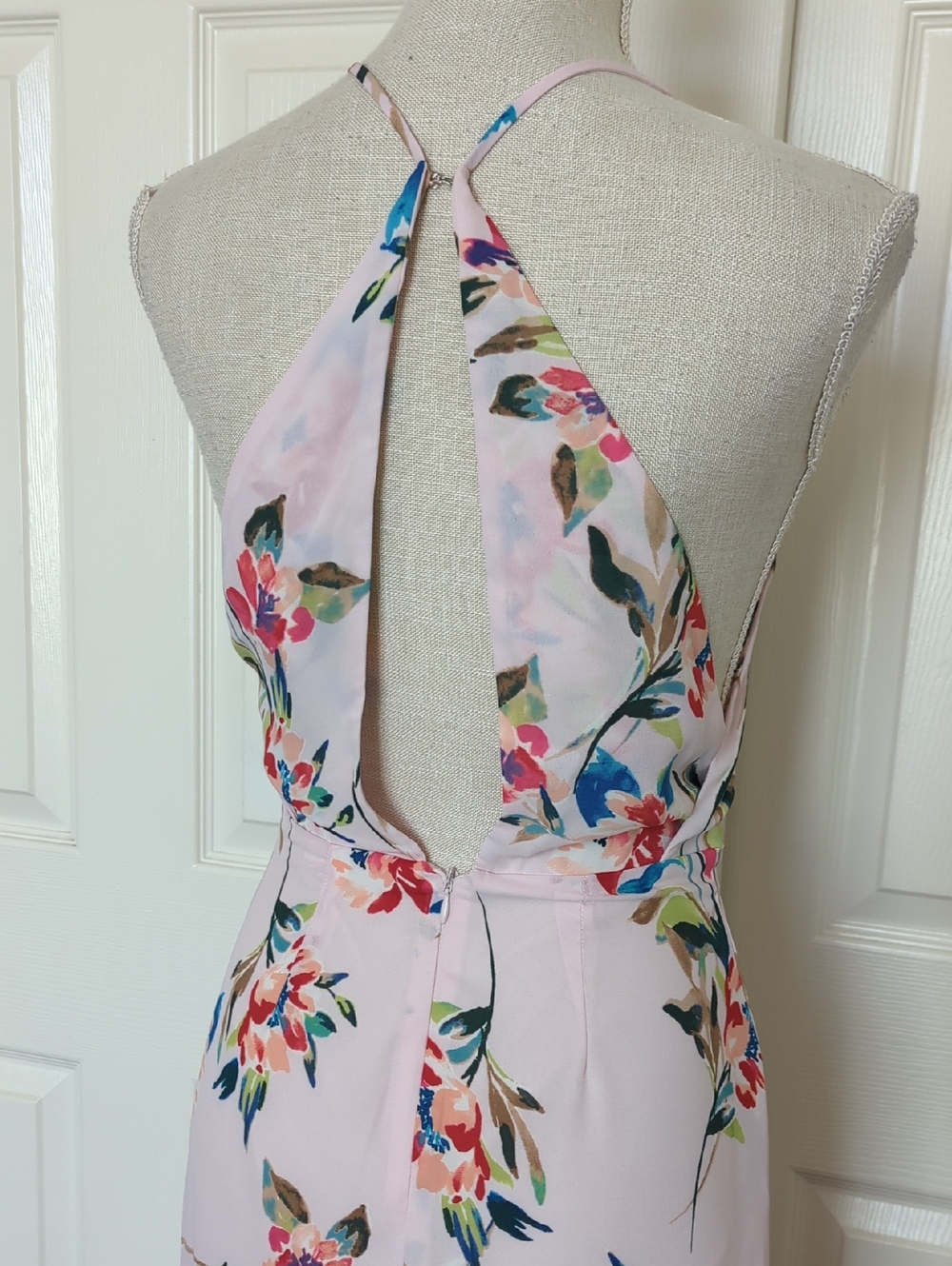 Lush Floral Pale Pink Maxi Dress - Picture 8 of 10